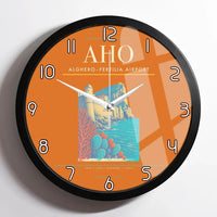 Thumbnail for AlgheroFertilia Airport AHO Wall-Clock Framed - Orange