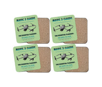 Thumbnail for DJI Mavic 3 Classic design on light green 4 pieces set coaster