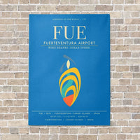 Thumbnail for Fuerteventura Airport FUE - Canvas Framed - Turquoise