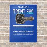 Thumbnail for TRENT 500 vertical canvas print - no frame - blue background