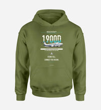 Thumbnail for Beechcraft 1900D design on green army hoodie single side