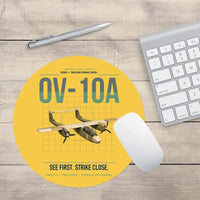 Thumbnail for OV-10A Bronco design on yellow round mouse pad