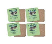 Thumbnail for PT6E-67XP design on light green 4 pieces set coaster