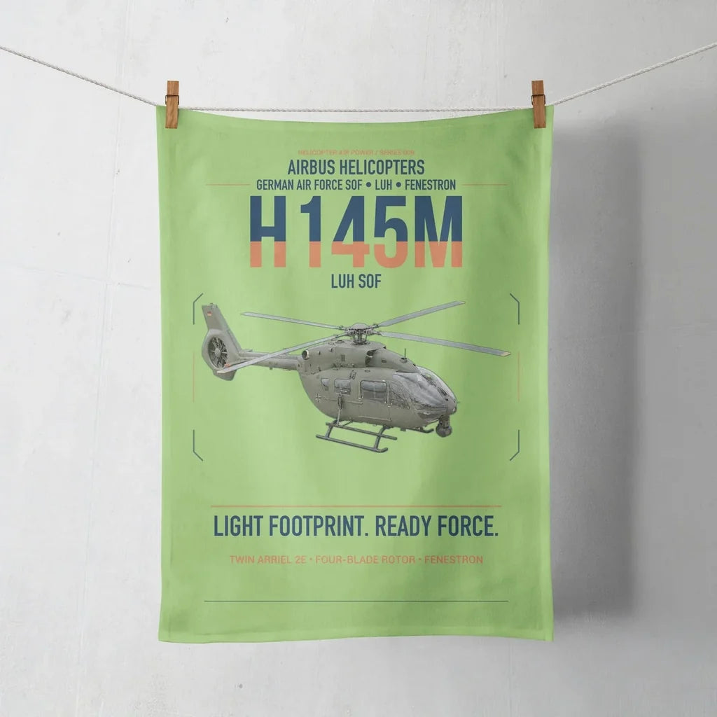 Airbus Helicopters H145M LUH SOF design on light green towel