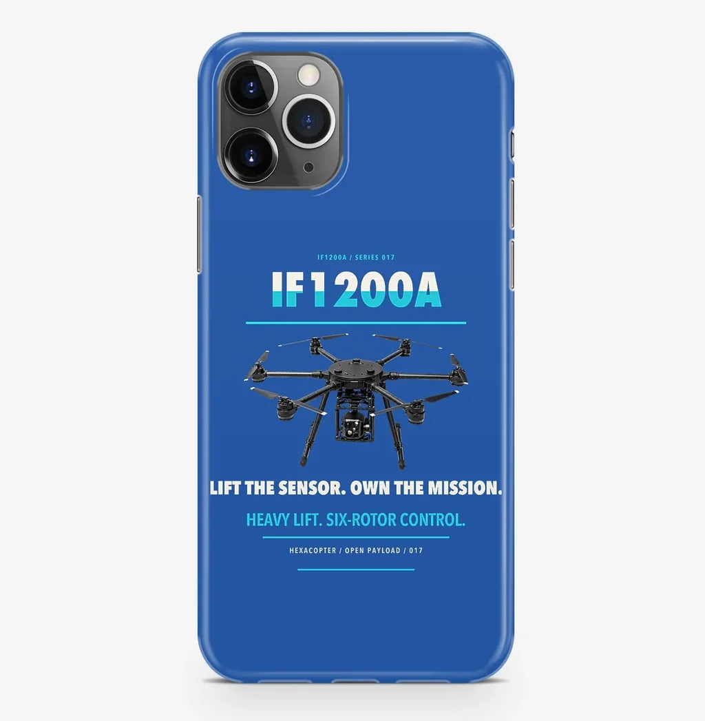 Inspired Flight IF1200A Case ProMax design on blue iphone case promax