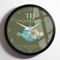 Thumbnail for Tijuana International Airport TIJ Wall-Clock Framed - Green Army