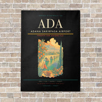 Thumbnail for Adana Sakirpasa Airport ADA - Canvas No Frame - Black