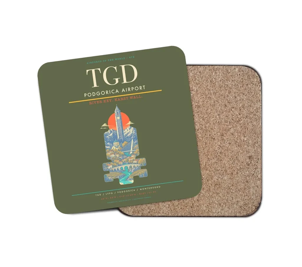 Podgorica Airport TGD Coaster 1-Piece - Green Army
