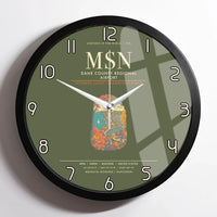 Thumbnail for Dane County Regional Airport Madison MSN Wall-Clock Framed - Green Army