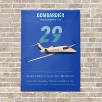 Thumbnail for Bombardier Learjet 29 vertical canvas print - no frame - blue background