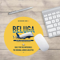 Thumbnail for Airbus A300-600ST BelugaST design on yellow round mouse pad