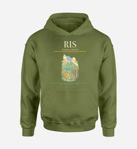 Thumbnail for Rishiri Airport (RIS) design on green army hoodie single-side print