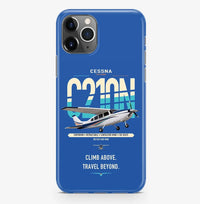 Thumbnail for Cessna T210N Centurion design on blue magsafe iphone case, for iPhone Pro Max