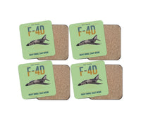 Thumbnail for F-4D Phantom II design on light green 4 pieces set coaster