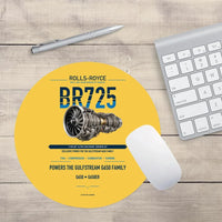 Thumbnail for BR725 design on yellow round mouse pad