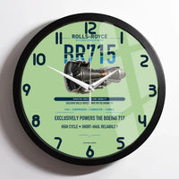 Thumbnail for BR715 design on light green framed wall clock