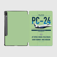 Thumbnail for Pilatus PC-24 design on light green samsung tablet tablet case
