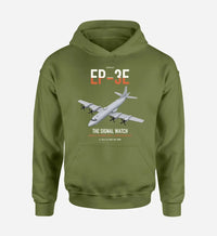 Thumbnail for EP-3E ARIES II design on green army double-side hoodie, single-side print