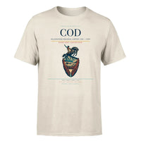 Thumbnail for Yellowstone Regional Airport (COD) T-Shirt single-side front print in Beige | yellowstone-regional-airport-cod-double-side-t-shirt