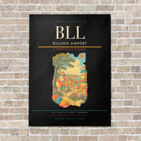 Thumbnail for Billund Airport BLL - Canvas No Frame - Black