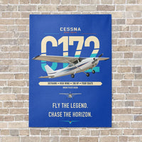 Thumbnail for Cessna 172 Skyhawk vertical canvas print - no frame - blue background