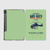 Thumbnail for MD Helicopters MD 902 Explorer design on light green samsung tablet tablet case