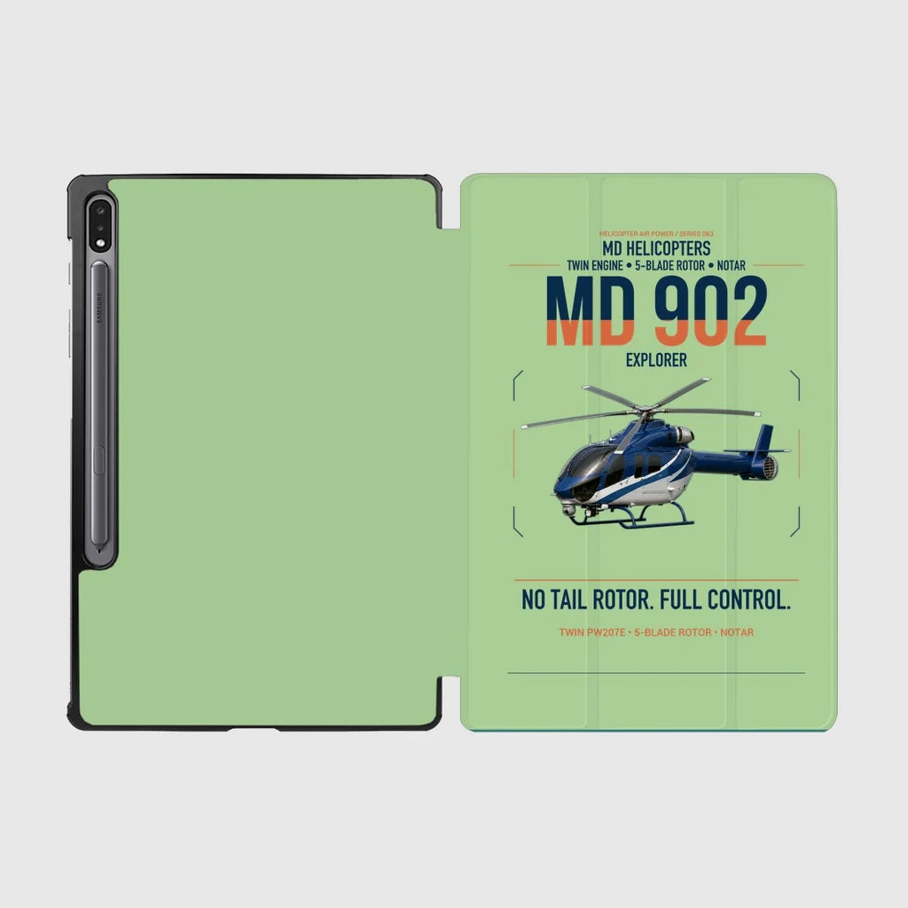 MD Helicopters MD 902 Explorer design on light green samsung tablet tablet case