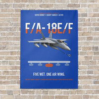 Thumbnail for F A-18E F Buddy Tanker vertical canvas print - no frame - blue background