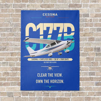 Thumbnail for Cessna 177B Cardinal vertical canvas print - no frame - blue background