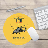 Thumbnail for HAL LCH Prachand design on yellow round mouse pad