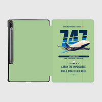 Thumbnail for Boeing 747-400 Dreamlifter design on light green samsung tablet tablet case