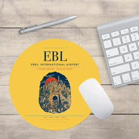 Thumbnail for Erbil International Airport (EBL) design on yellow round mouse pad