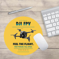Thumbnail for DJI FPV design on yellow round mouse pad