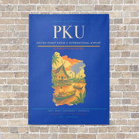 Thumbnail for Sultan Syarif Kasim II International Airport PKU vertical canvas print - no frame - blue background