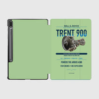 Thumbnail for TRENT 900 design on light green samsung tablet tablet case