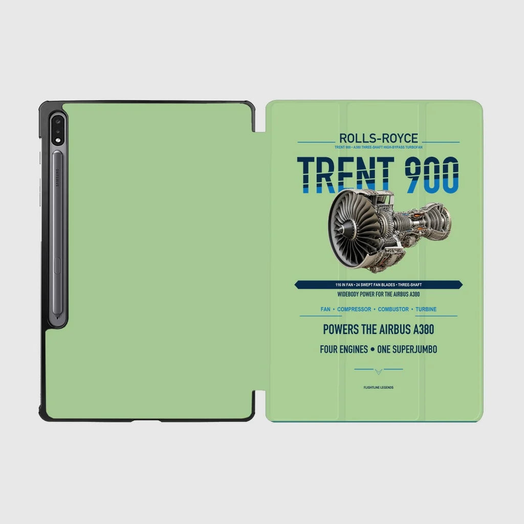 TRENT 900 design on light green samsung tablet tablet case