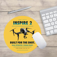 Thumbnail for DJI Inspire 2 design on yellow round mouse pad