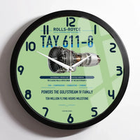 Thumbnail for TAY 611-8 design on light green framed wall clock