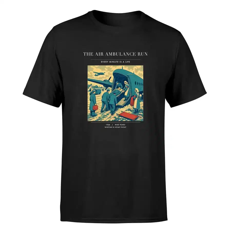 VINTAGE G4506 - The Air Ambulance Run - Premium T-Shirt design on black premium t shirt