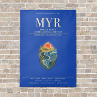 Thumbnail for Myrtle Beach International Airport MYR vertical canvas print - no frame - blue background
