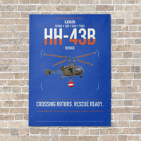 Thumbnail for Kaman HH-43B Huskie vertical canvas print - no frame - blue background