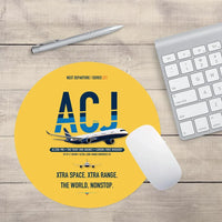 Thumbnail for Airbus ACJ350 / exact ACJ350-900 design on yellow round mouse pad