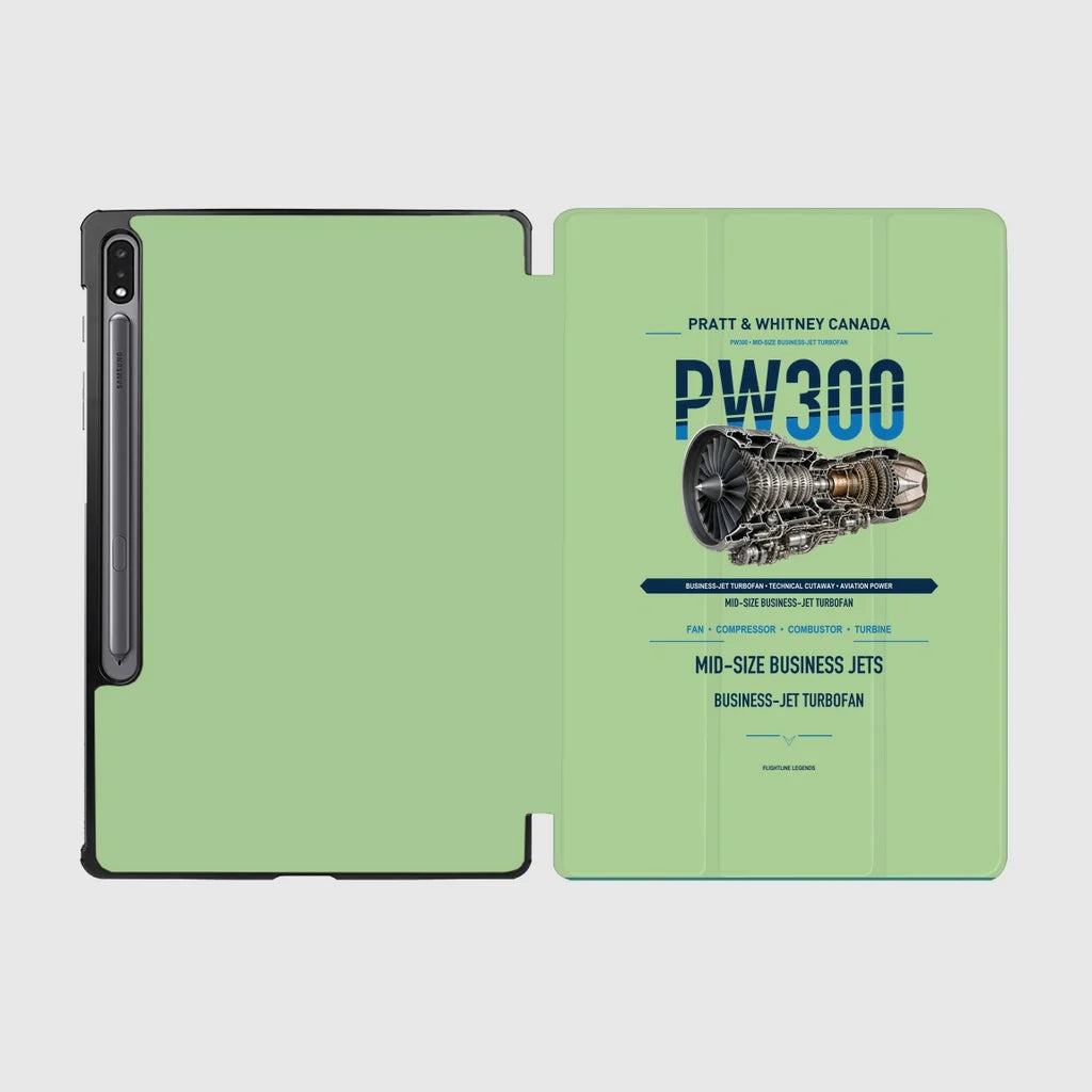 PW300 design on light green samsung tablet tablet case