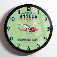 Thumbnail for SUBARU Bell 412EPX design on light green framed wall clock