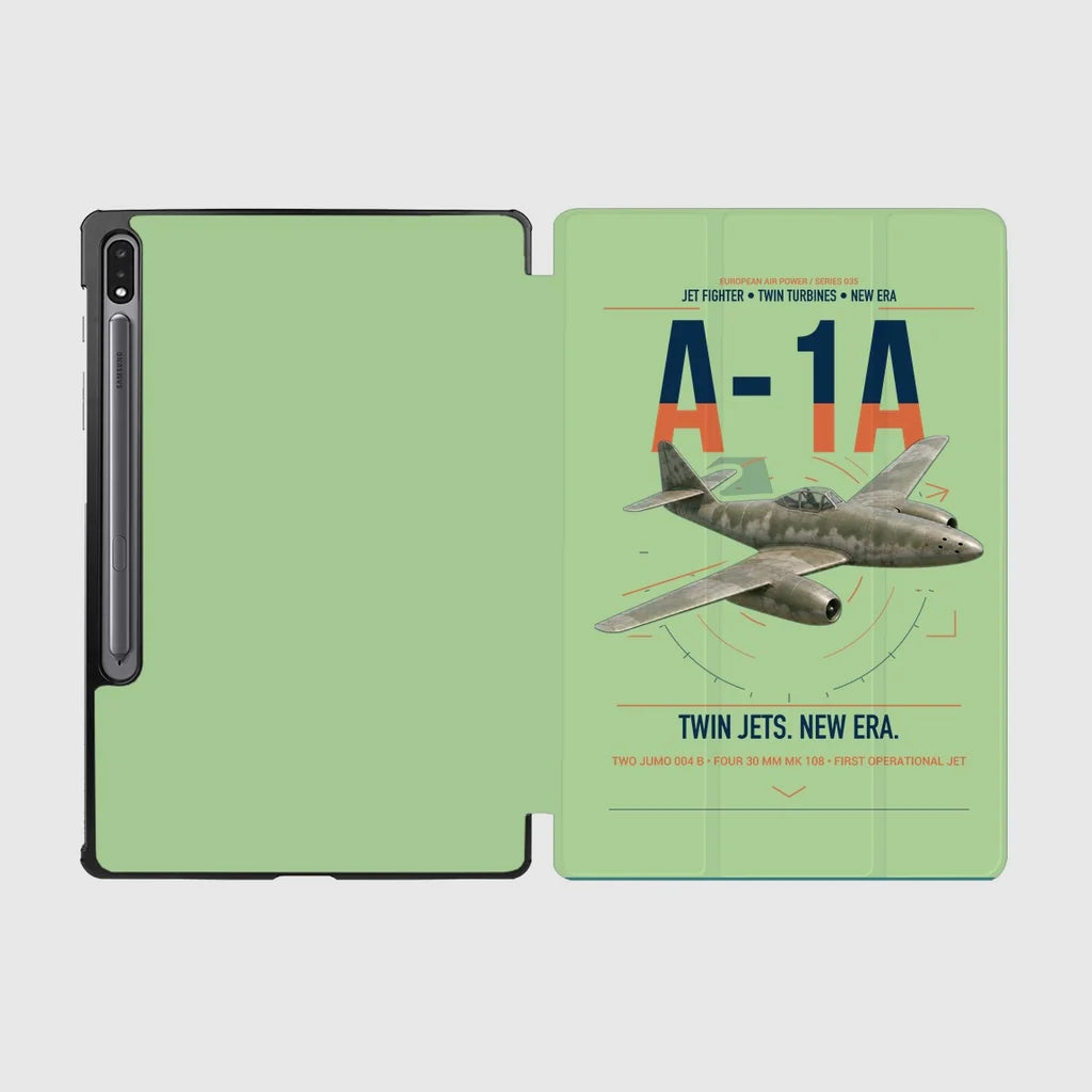 Messerschmitt Me 262A-1a design on light green samsung tablet tablet case