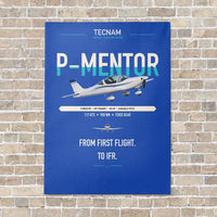 Thumbnail for Tecnam P-Mentor vertical canvas print - no frame - blue background