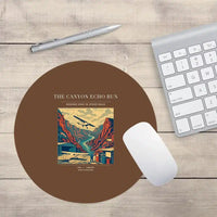 Thumbnail for VINTAGE G4338 - The Canyon Echo Run - Designed Mouse Pads design on brown round