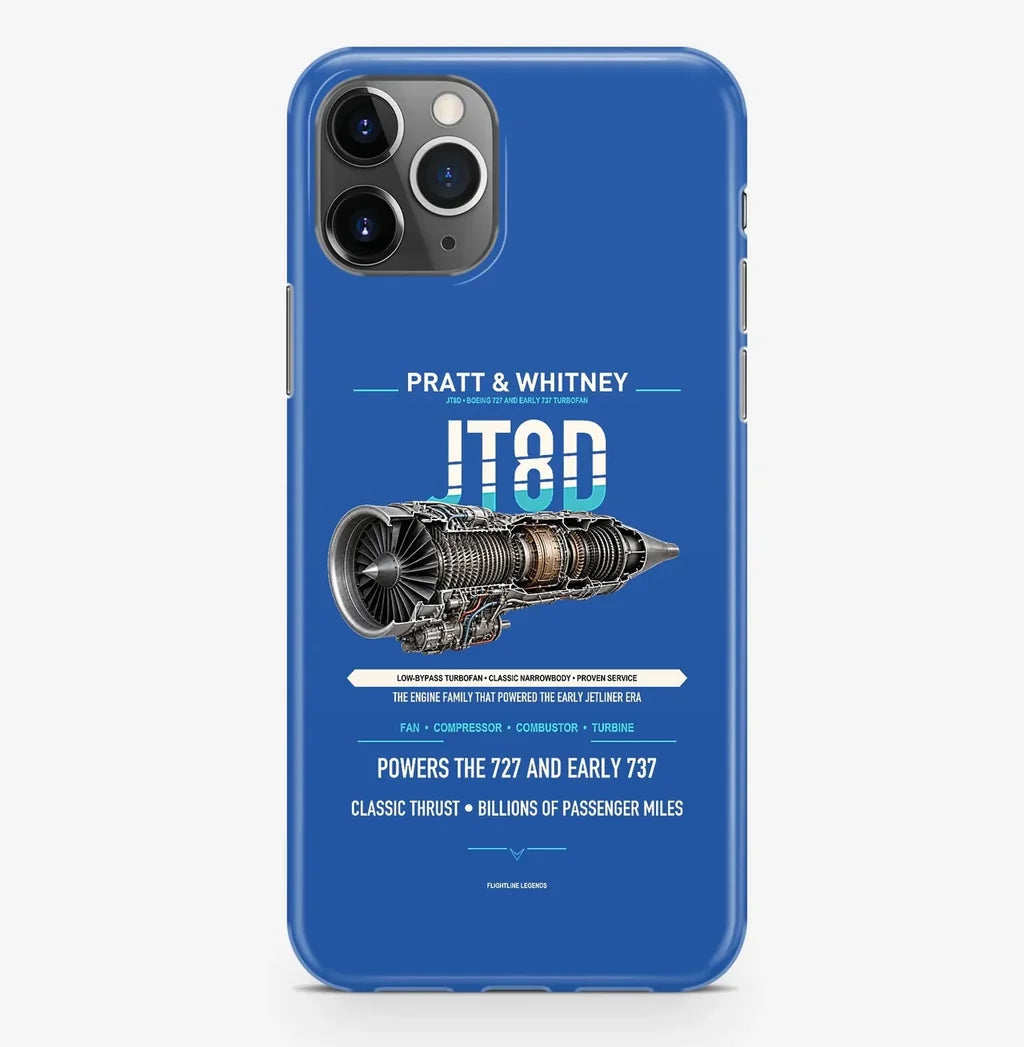 JT8D Case ProMax design on blue iphone case promax