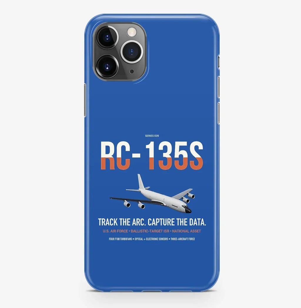 RC-135S Cobra Ball design on blue magsafe iphone case, for iPhone Pro Max
