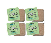 Thumbnail for DJI Air 2S design on light green 4 pieces set coaster